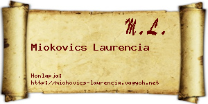 Miokovics Laurencia névjegykártya